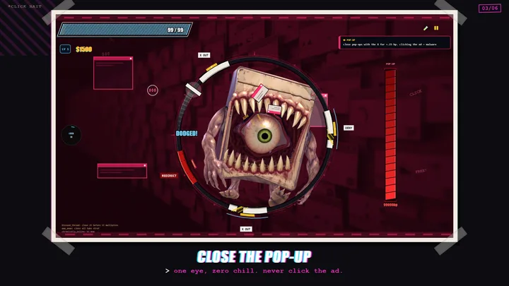 A Popup encounter in CLICK BAIT